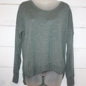 MADEWELL Heather Sage Teddie Sweater Med MERINO WOOL